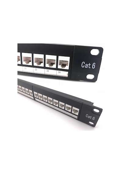 24 Port Cat6 Utp Patch Panel Dolu