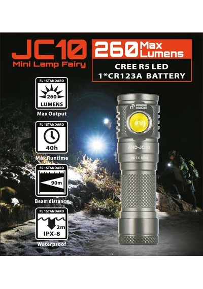 Freecamp And - Jc10 260 Lümen Led Fener Siyah
