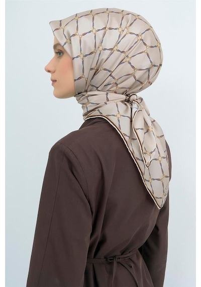Armine İpek Eşarp 2026 Yaz - 9538-35 Koyu Taş Sura