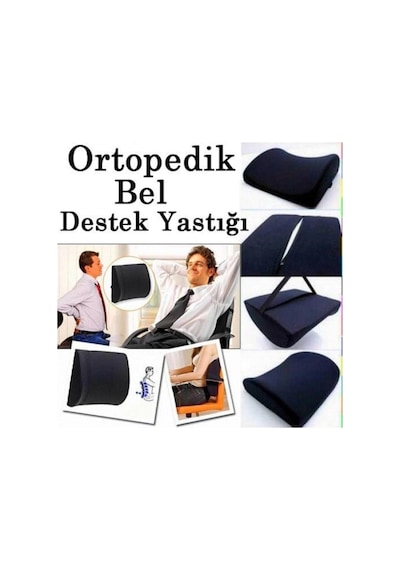 Lüx Ortopedik Sırt Minderi Araç Koltuk Sandalye Bel Yastığı Bel Desteği Bel Minderi 52074100000