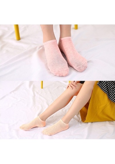 Kadın Karışık Soft Renkli Koton Patik Çorap 10 Çift 36-40 Çok Renkli
