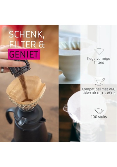Ayrex V60 02 Dripper Filtresi Natürel 100 Adet Diğer