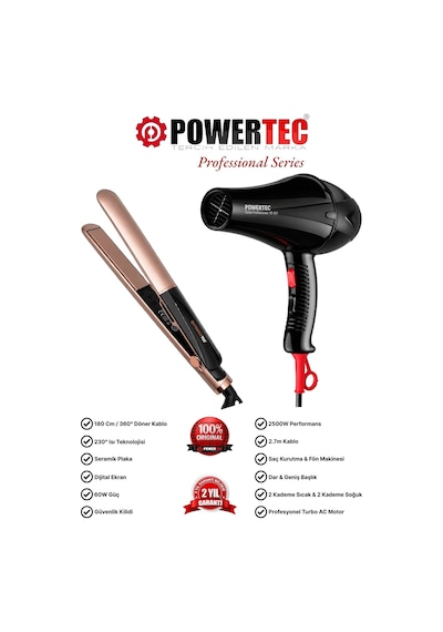 Tr-901 Profesyonel Saç Kurutma Makinesi & Tr-2860 Profesyonel Saç Düzleştirici