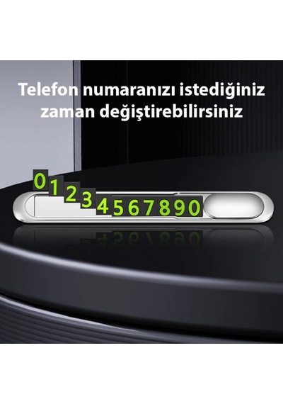 Polham Araç İçi Geçici Park İçin Telefon Numaratörü, Forforlu Açılıp Kapanabilen Premium Numaratör