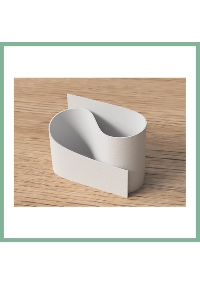 Bşkvirgo 3d Baskı Kavisli Diş Fırçası Ve Küçük Eşya Tutucu Masa Ve Banyo Organizeri Modern Minimal Düzenleyici - Beyaz Bsk2026