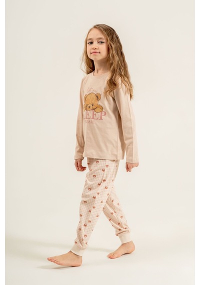 Rolypoly Kız Çocuk Let Me Sleep Please Pembe Uzun Kol Pijama Takım Rp3915-c-v1 Rp3915-c-v1
