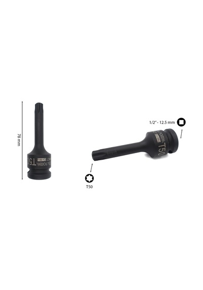 Ceta Form T50 1/2” Havalı Torx Uçlu Lokma Anahtar C68-T50