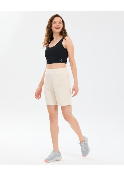 Skechers W Essential 5 Inch Sweat Short Kadın Beyaz Şort S2610001-3855