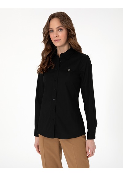 Pierre Cardin Kadın Siyah Gömlek Desenli 50313589-vr046 Siyah