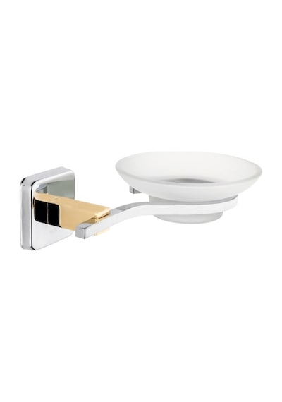 Monavit Ivory Banyo Ayna Önü Altın Pirinç Cam Sabunluk A10302