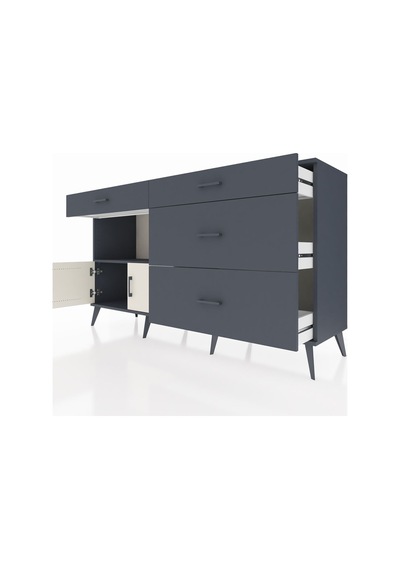 Hyperion Konsol Tek Raflı 4 Çekmeceli 2 Kapaklı 176x44x99 Antrasi Antrasit-aytaşı/antrasit Hyperion Konsol Tek Raflı 4 Çekmeceli 2 Kapaklı 176x44x99 Antrasi Antrasit-aytaşı/antrasit
