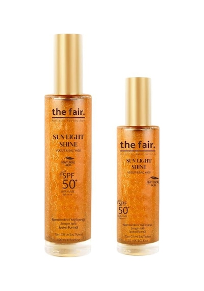 The Fair Sun Light Shine Parıltılı Güneş Koruyucu Saç ve Vücut Yağı SPF50+ 130 ML