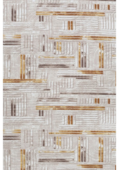 Kahverengi Geometrik Desenli Koridor Halısı Modern Boho Runner Halı Kaymaz Tabanlı, Yıkanabilir, Uzun Halı Fch3005 Bej