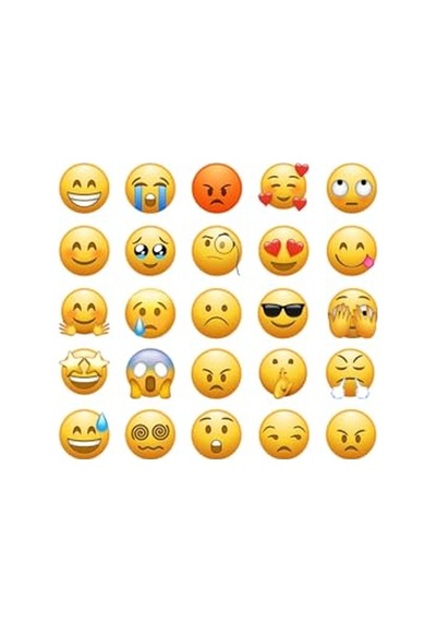 Karışık Emoji, Duygu Ve Yüz İfadesi Sticker Seti, 960 Adet Abanoz