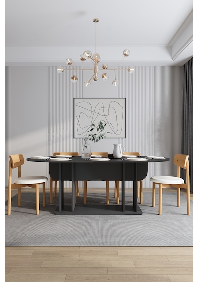 Modern 8 Kişilik Mutfak Yemek Masası Ve Sandalye %100 Mdf Mutfak Yemek Odası Masası Takımı Ymt08 Antrasit Modern 8 Kişilik Mutfak Yemek Masası Ve Sandalye %100 Mdf Mutfak Yemek Odası Masası Takımı Ymt08 Antrasit