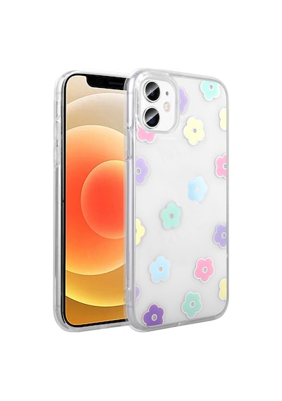 Apple Uyumlu iPhone 11 Kılıf Şeffaf Figürlü Zore Folk Sert Kapak Papatya