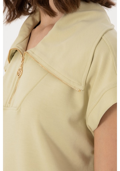 U.S. Polo Assn. Kadın Haki Modal Karışımlı  Polo Yaka Tişört 50300738-VR183