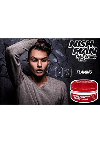 Nishman Saç Şekillendirici Wax 03 Flaming, 150 Ml / Tüm Saç Tipleri / Ekstra Güçlü, Islak Ve Parlak Görünüm