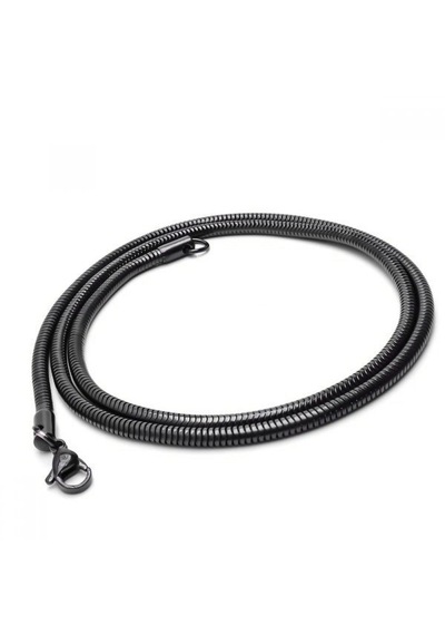 Erkek Spiral Çelik Kolye 3mm 9195 Siyah