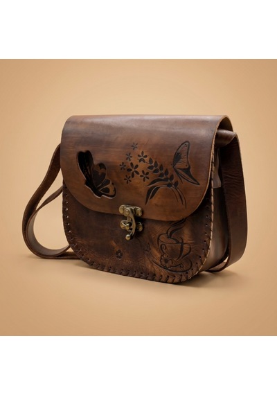 Morgen Craft Woda Deri Çanta - Kol Çantası - Kadın - 31x39.5x3.5 Kahverengi