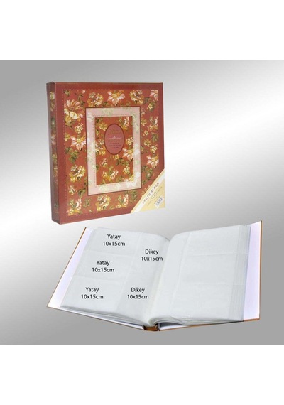 Nurcan Foto NRCN-6506 10 x 15 CM 500'lük Çiçek Desenli Kutulu Fotoğraf Albümü