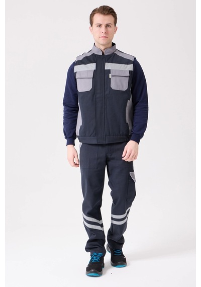 Urtica Kışlık İş Ve Outdoor Yelek Lacivert-Gri