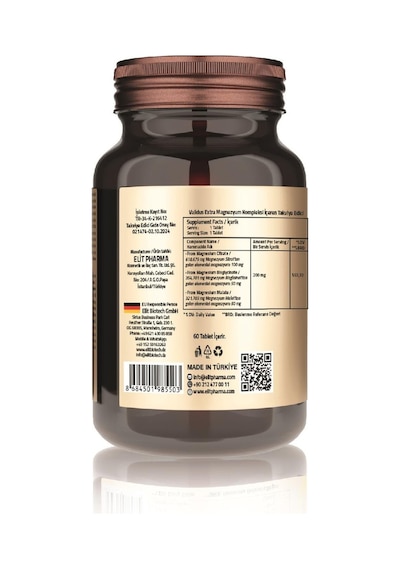 Validus Magnezyum Complex Bisglycinate Sitrat Malat 200 Mg 60 Tablet