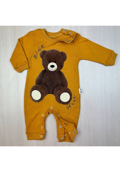 Penye " Bear " Bebek Tulumu Sarı