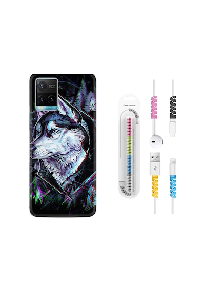 Vivo Y21 Kılıf Kablo Koruyuculu Dog Eyes 1761
