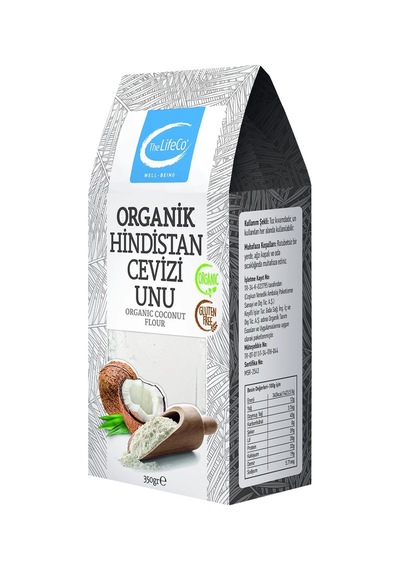 Lifeco Organik Hindistan Cevizi Unu 350g Glutensiz Düşük Glisemik 4'li Avantaj Paketi - 4 Adet Tarı