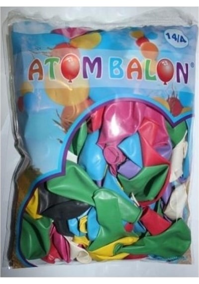 Atom Balon 14/A Desensiz Renkli Balon 100'Lü