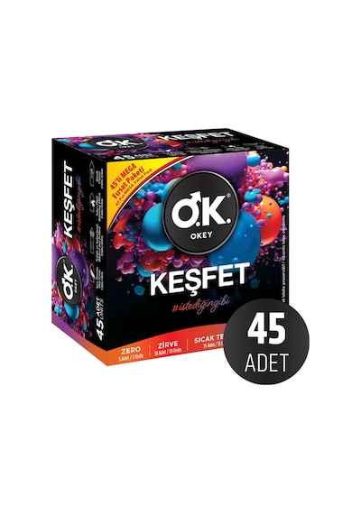 Okey Keşfet Prezervatif 45'li