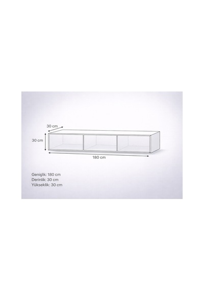 Mdf Silenzio Tv Ünitesi 180 Cm - Sis Gri Gri Mdf Silenzio Tv Ünitesi 180 Cm - Sis Gri Gri