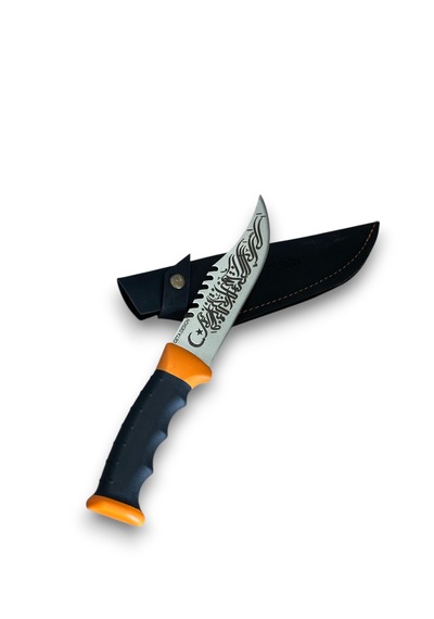 Hat Sanatlı Outdoor Çelik Kamp Bıçağı