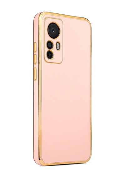 Xiaomi Mi 12T Pro Kılıf Zore Bark Kenarları Altın Renk Kılıf