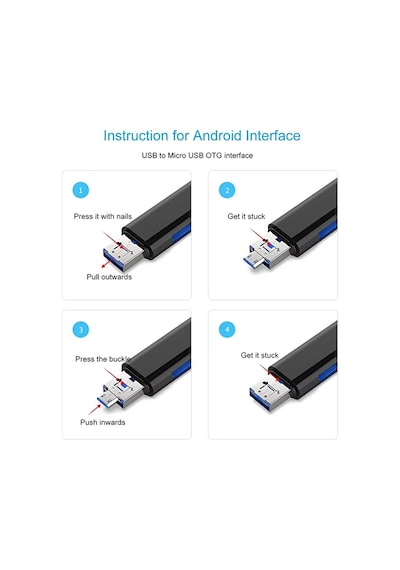 5in1 Otg Kart Okuyucu Usb 2.0 - Type-c - Micro Usb - Micro Sd/tf
