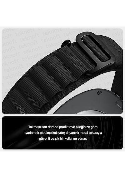 Samsung Galaxy Watch 9/8 40mm/44mm Ve Watch 8 Classic 46mm İle Uyumlu Metal Bağlantılı, Hafif Ve Yumuşak Kumaş Alpine Loop Kordon Çok Renkli