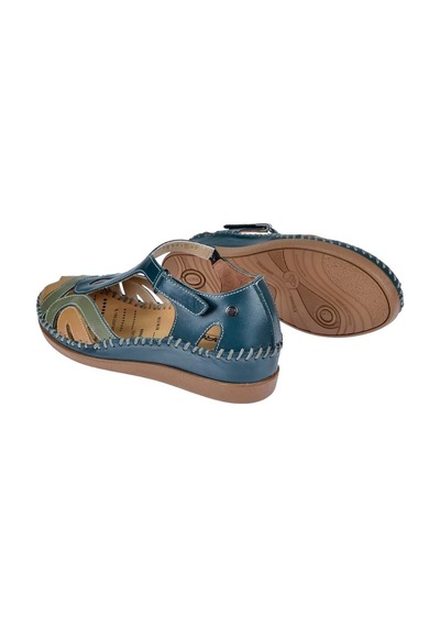 Forelli Hakiki Deri Comfort Kadın Sandalet For-22521 Kot Mavi-kot Mavi