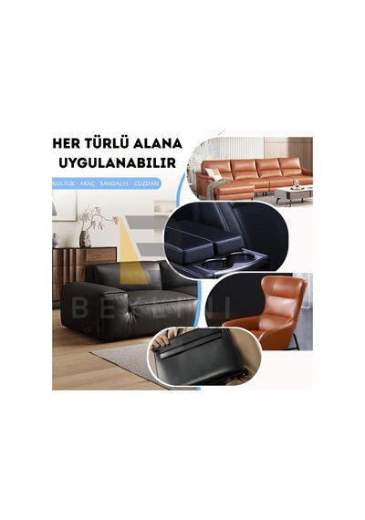 Deri Tamir Kiti Kendinden Yapışkanlı Dayanıklı Uzun Ömürlü Su Geçirmez Onarım Kiti Siyah, 50x1