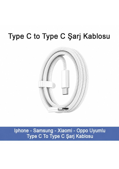 Çift Taraflı Type-c To Type-c İphone 15 16 17 Pro Max, Samsung S24 S23 Ultra, İpad Pro Ve Usb-c Cihazlarla Uyumlu