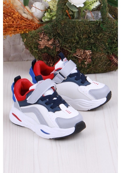 Fort Cool Evo Rahat Hafif Sneaker Erkek Çocuk Ayakkabı Beyaz - Lacivert