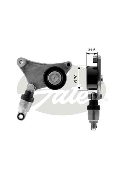 GATES T38216 V Kayış Gergi Rulmanı Avensis Amortisörlu