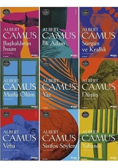 Albert Camus 9 Kitap Set / Yabancı - Sisifos Söyleni - Veba - Düşüş - Mutlu Ölüm - Sürgün Ve Krallık - Tersi Ve Yüzü - Başkaldıran İnsan - İlk Adam