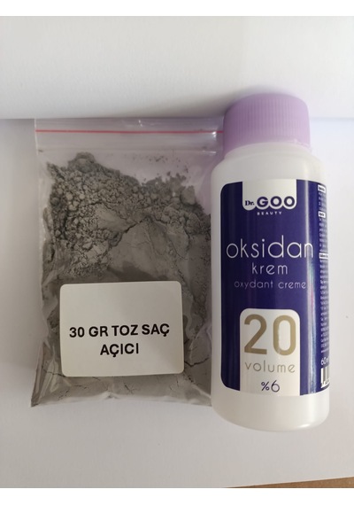 Qf Toz Saç Açıcı 30 Gr Ve 60 Ml 20 Vol Oksidan Krem
