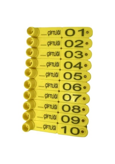 450 Adet Sarı Parmak Küpe Fry Tag Kuzu +sokak Hayvanları Küpesi Pens Ucu Hediye