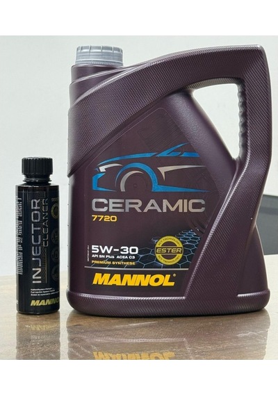 Mannol 5W-30 Ceramic Katkılı Motor Yağı Ve Injector Cleaner Benzin Enjektör Temizleyici Katkısı
