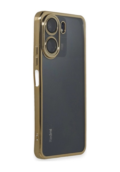 Xiaomi Redmi 13c Kılıf Razer Lensli Silikon - Gold