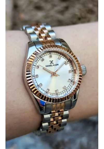 Daniel Klein Dke.1.10846-5 Metal Kordon Metal Kasa 3 Atm Suya Dayanıklı Metalik-rose Renk Kadın Kol Saati Metalik Gri - Rose Gold
