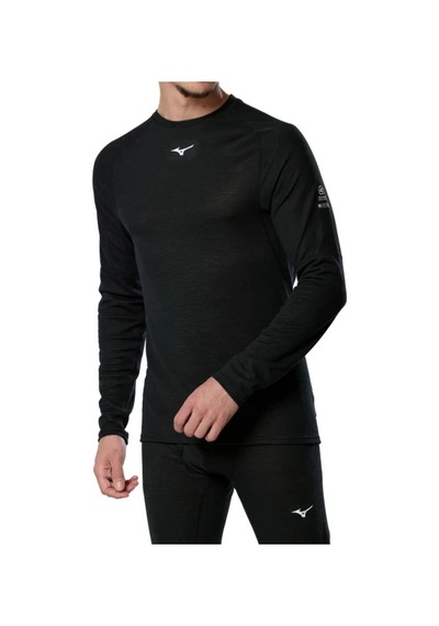 Mizuno Premium Merino Wool Crew Erkek Termal Ve Yün İçlik Siyah Çok Renkli