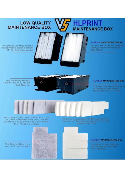 C9345 Mürekkep Bakım Kutusu Ecotank Pro Et-5880 Et-5850 Et-5800 Et-16600 Et-16650 Workforce Pro Wf-7820 Wf-7840 St-c8000 Yazıcı İçin Yeniden Üretilmiştir